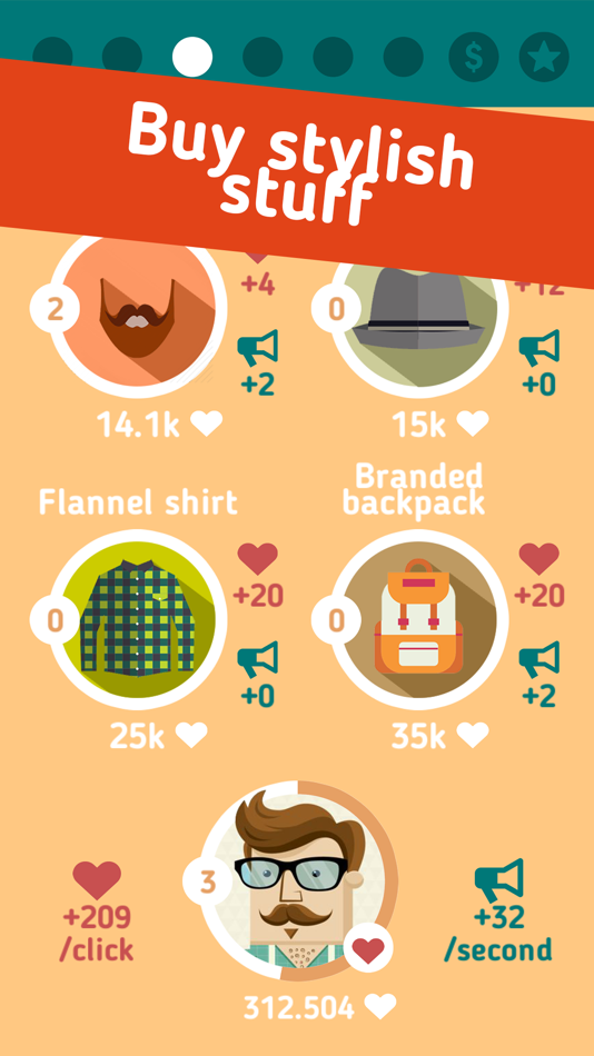 #2. Hipster Clicker (iOS) Podle: Farida Yarullina