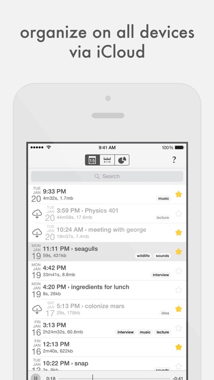 Quick Record — Voice memos audio recorder with iCloud sync