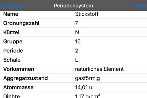 Periodensystem screenshot 3