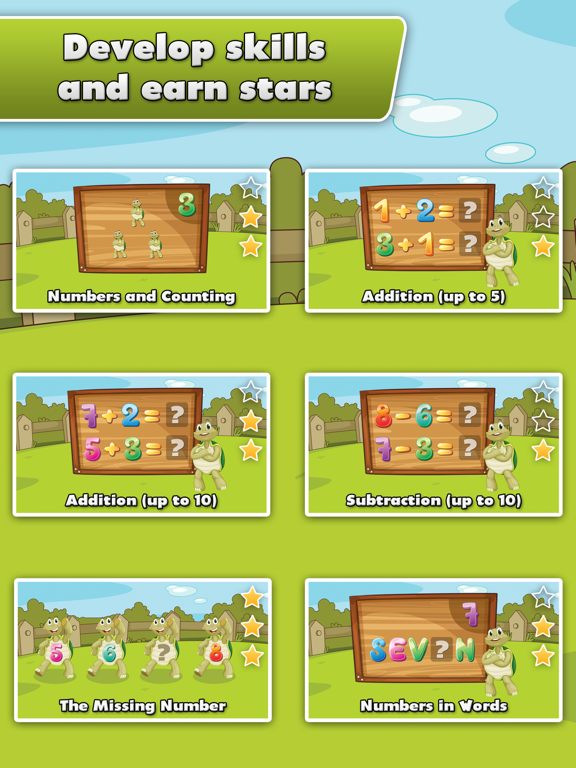 Turtle Math for Kids - Children Learn Numbers, Addition and Subtraction iPad screenshot