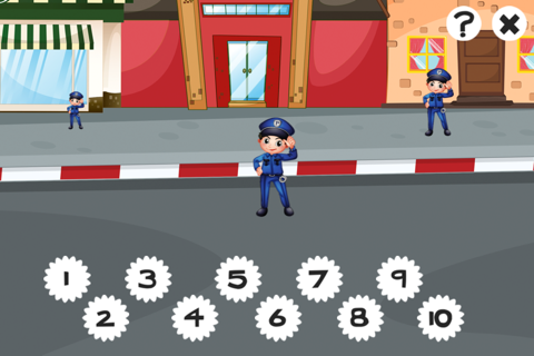 123 Count-ing & Learn-ing Number-s To Ten Kid-s Game-s with Police-Men screenshot 3