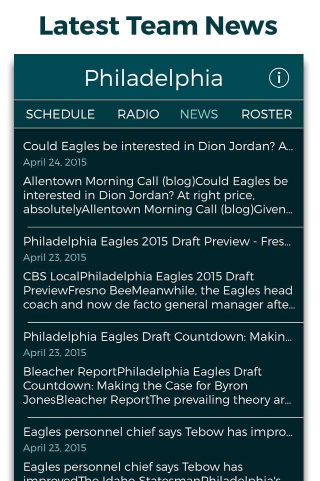 Philadelphia Football Radio & Live Scores screenshot 4