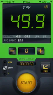 tennis serve speed radar gun by cs sports iphone screenshot 3