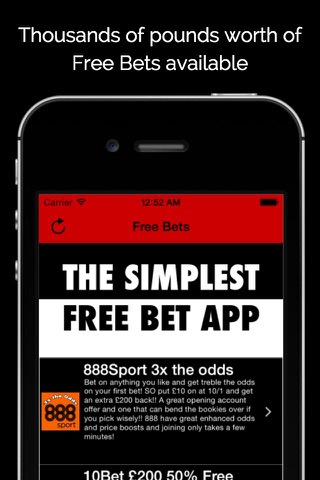 Free Bets , Free Bets , Free Bets - The Straightforward Free Bet App screenshot 2