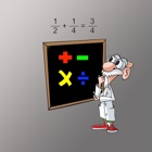 Chalkboard Fractions - Kids Math Adding Mixed Fractions