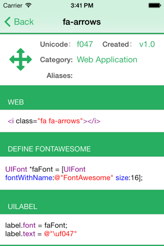 FontAwesome Guide screenshot 2