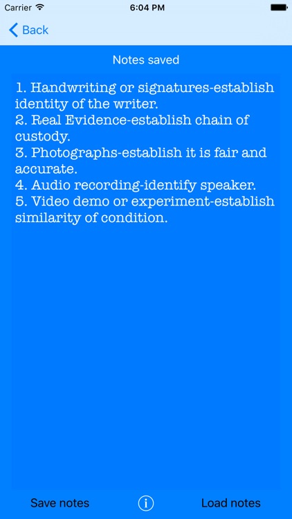 Courtroom Evidence