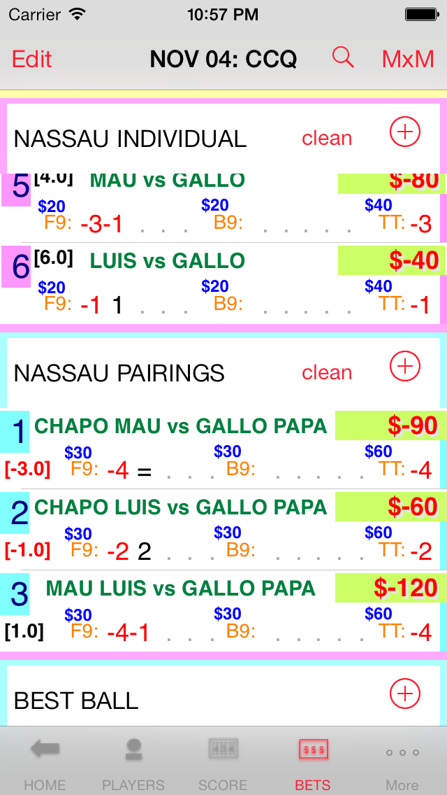 Tlani Golf ScoreCard Screenshot