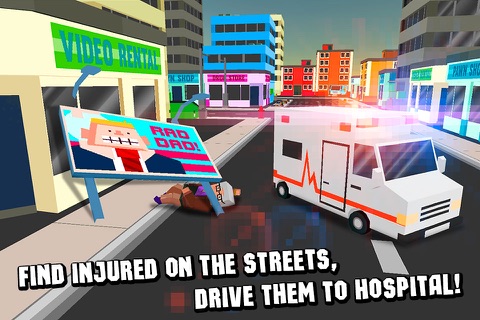 Cube Emergency Simulator: Ambulance Driver screenshot 2