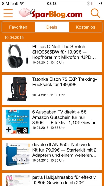 SparBlog.com Schnäppchen App