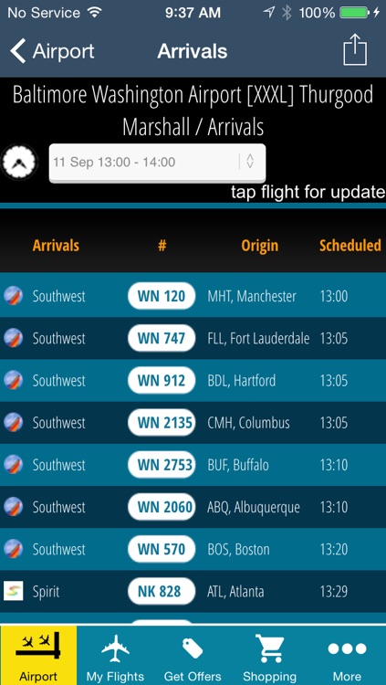 Baltimore Washington Airport Pro (BWI/DCA/IAD) Flight Tracker Premium radar