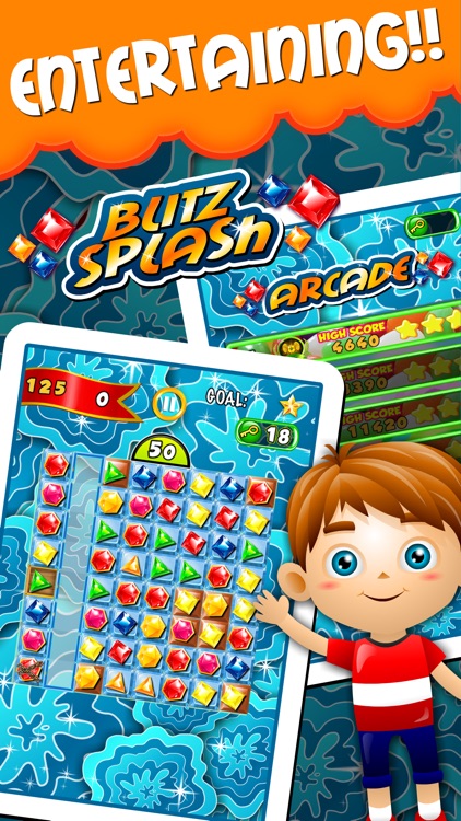 Blitz Splash Match-3 - diamond game and kids digger's quest hd free