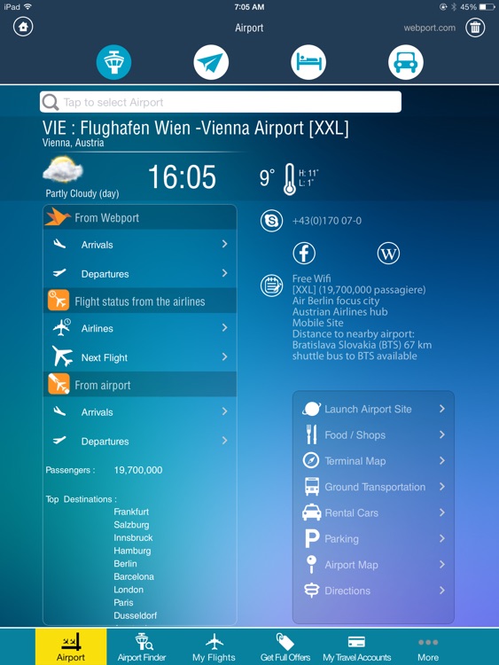 Vienna Airport + Flight Tracker Premium HD Austrian VIE airlines