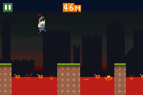 Impossible Run - endless jump with a pixel knight screenshot 2