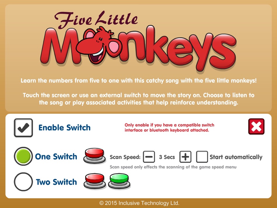 #5. Five Little Monkeys (iOS) 由: Inclusive Technology Ltd