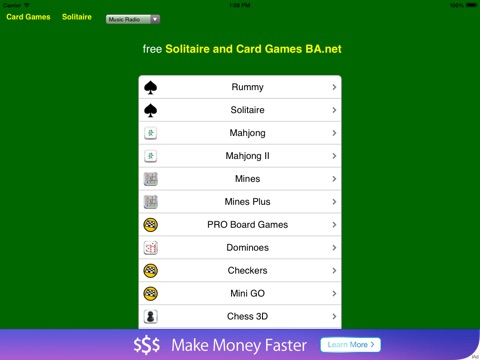 Free Solitaire Card Games for iPad - BA.net screenshot 4