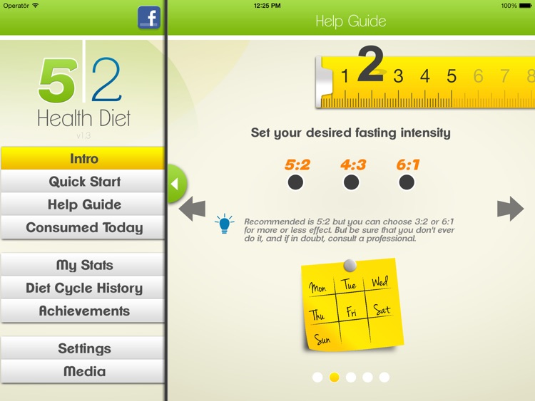 5:2 Health Diet App for iPad