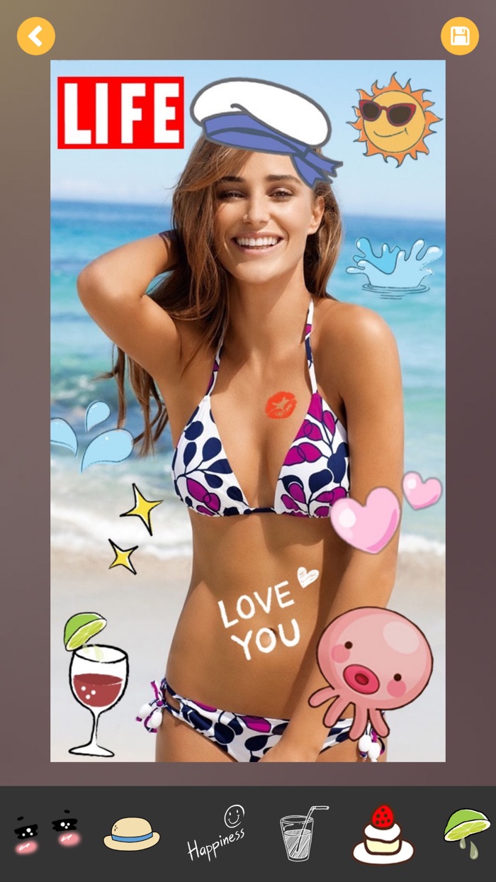 cartoon camera - add cute and funny cartoon stickers