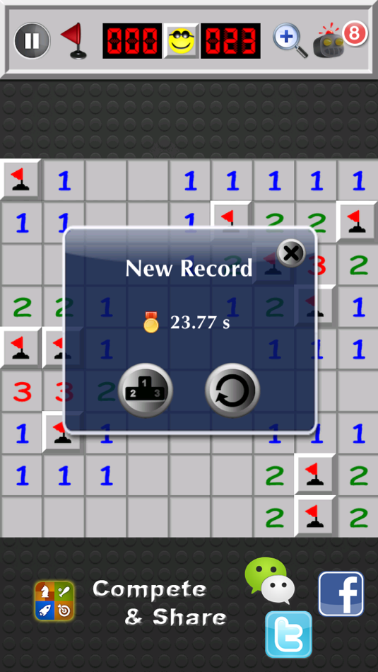 #1. Minesweeper Deluxe ™ (iOS) Podle: 展农 方