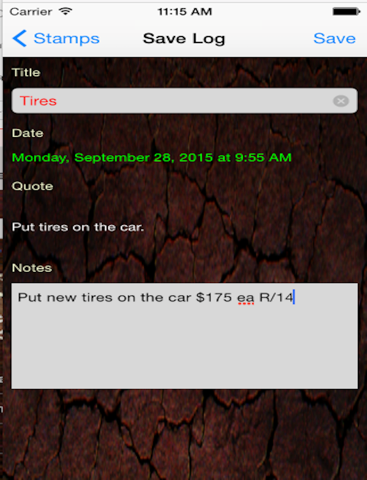 Time Stamp a Simple Note iPad screenshot 4 - Productivity app