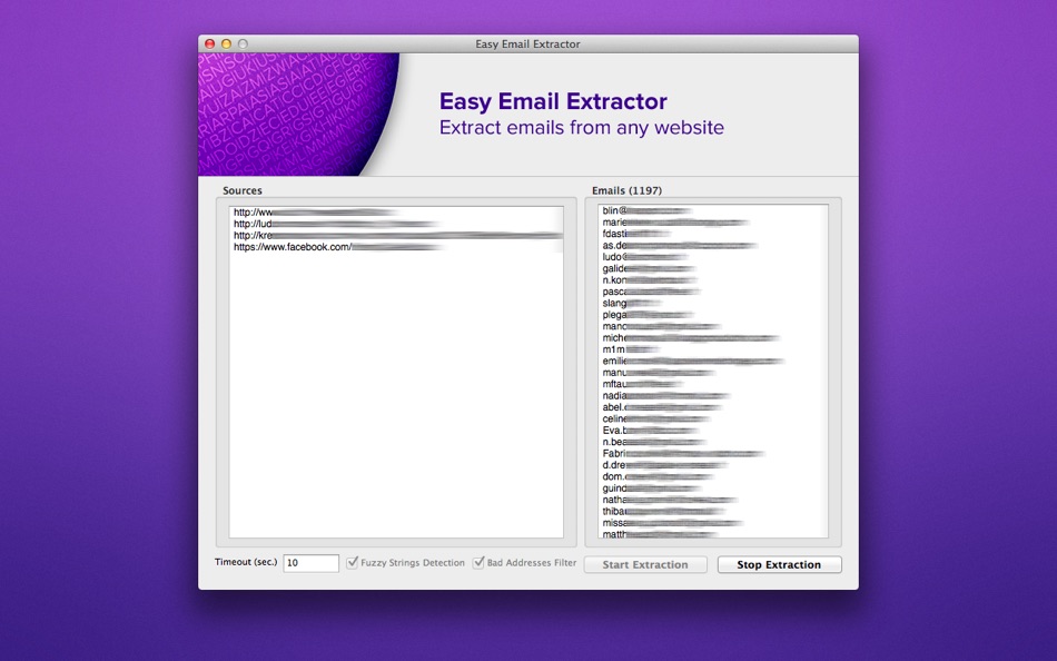 #3. Easy Email Extractor (macOS) 来自: Benjamin Lambinet