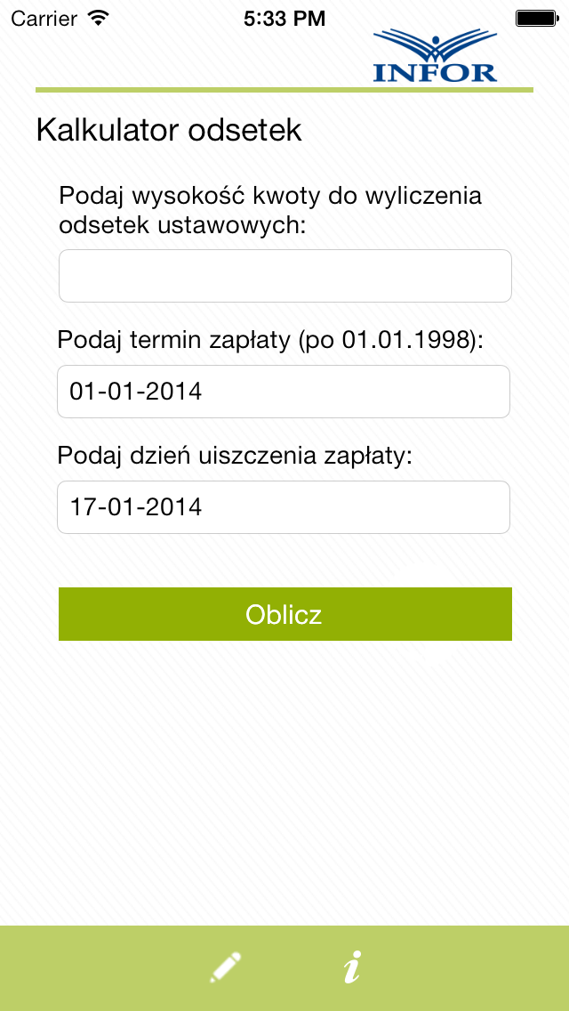 Screenshot #2 pour Kalkulator odsetek ustawowych