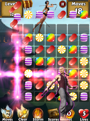Kung Fu Candy Quest - Help Master Panda battle kungfu fighting warriors iPad screenshot