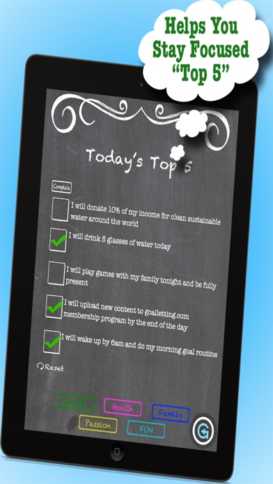 Screenshot #2 pour Goal Letting Daily Habit Tracker: Setting Life Goals and Taking Inspired Action