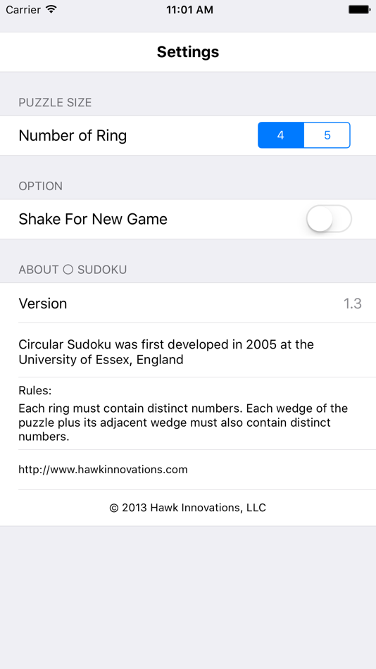 #4. 〇 Sudoku (iOS) 由: Hawk Innovations