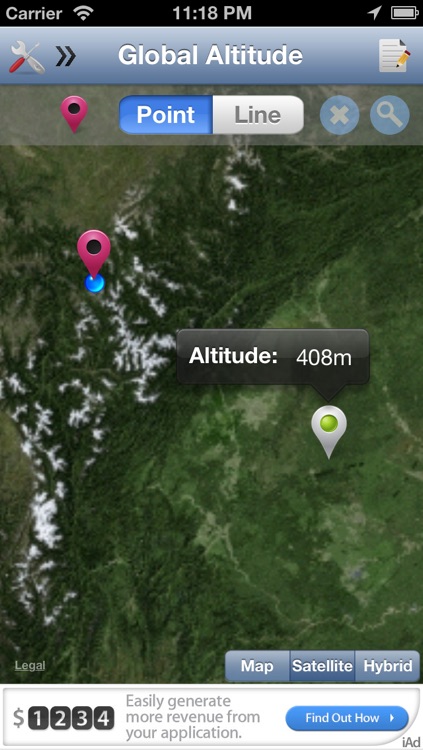 Show Altitude (Query for elevation globally) screenshot-0