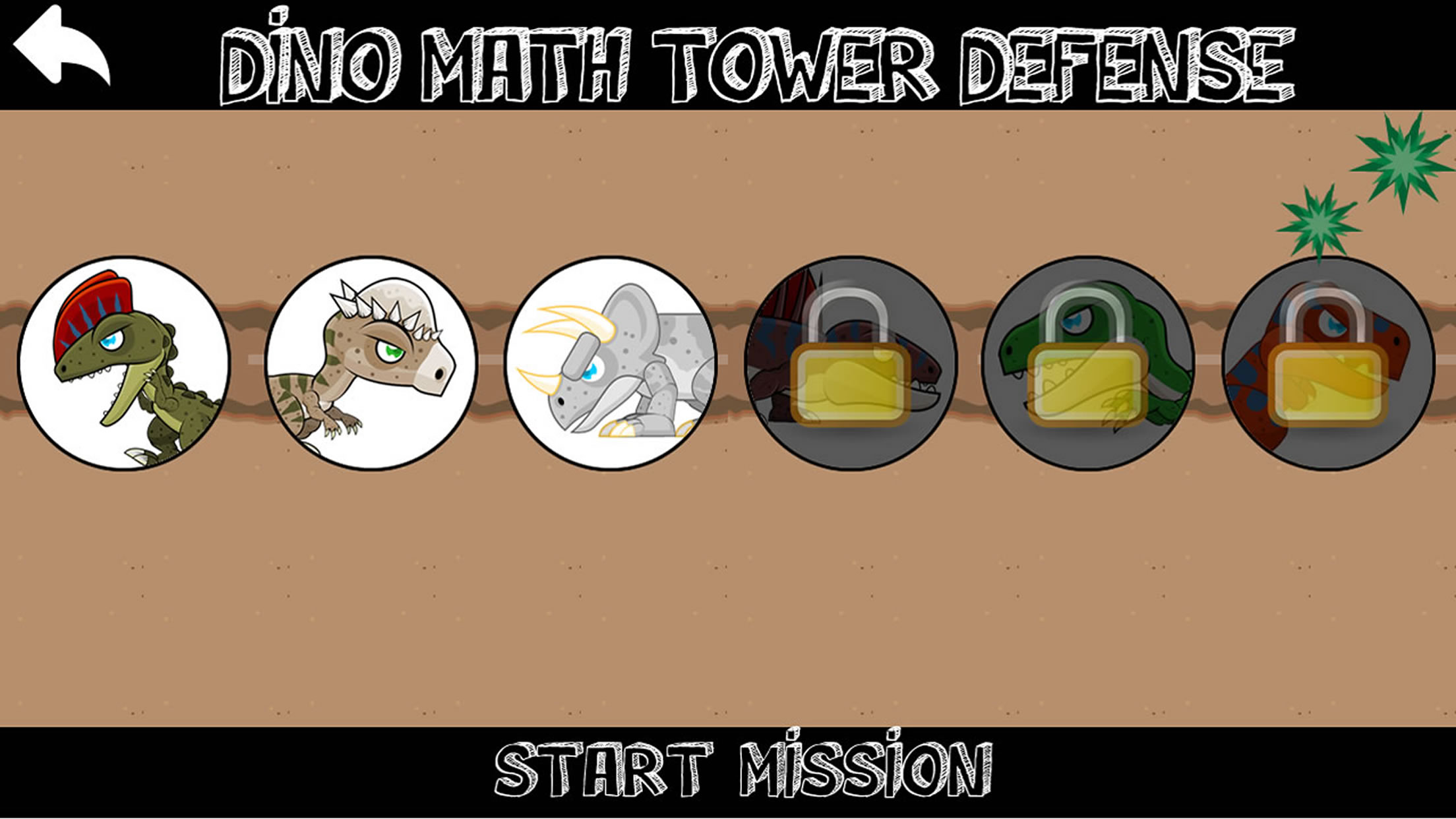 Dinosaur Math Tower Defense