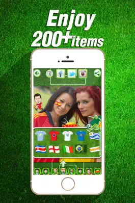 Game screenshot Cheer World Football Soccer Booth Sticker - 2014 Brazil Edition Awesome Stickiness Camera hack