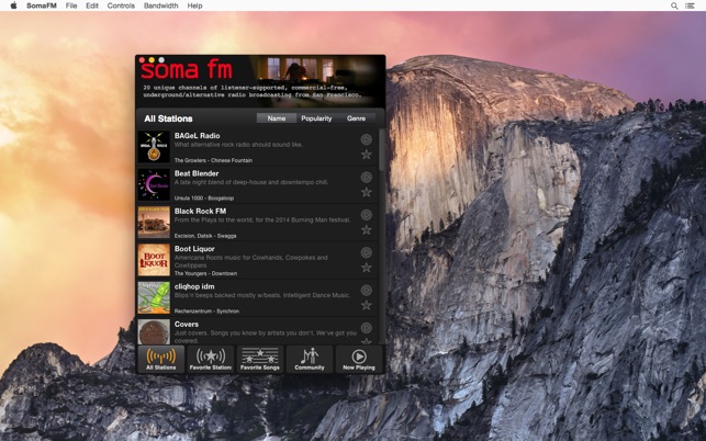 SomaFM Radio Player sul Mac App Store
