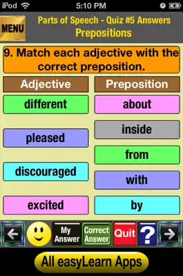 Game screenshot easyLearn English Grammar - Parts of Speech Lite hack