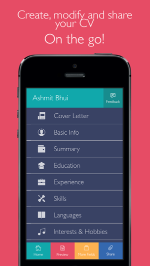 Pocket CV : Professional Resume Designer On The Go(圖2)-速報App