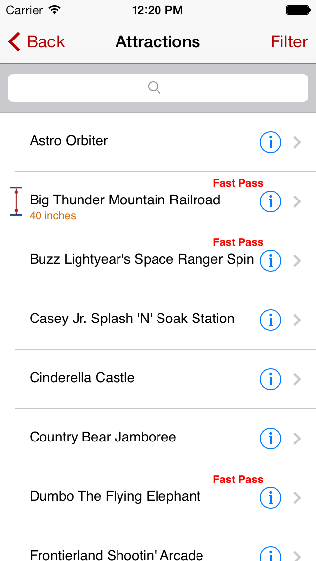 Screenshot #3 pour All DisneyWorld Maps with wait time