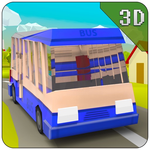 Uphill Bus Driving Mania – Blocky transporter Simulation game Icon