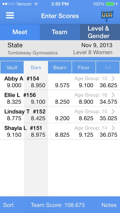 TumbleTally - Gymnastics Meet Tracker screenshot-3