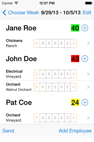 Cienega Timesheets screenshot 2