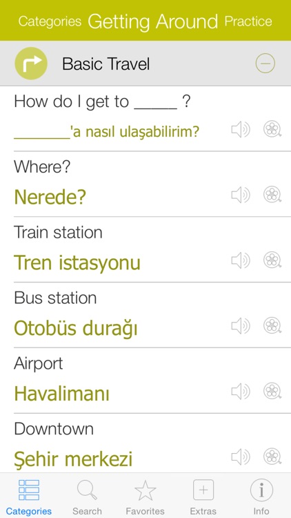 Turkish Video Dictionary - Translate, Learn and Speak with Video Phrasebook