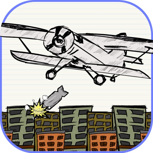 Toss the Doodle Paper AirPlane Bomber Diamond Edition iOS App