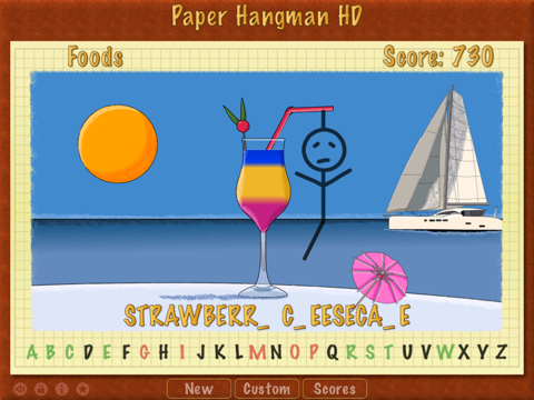 Paper Hangman HD screenshot 2