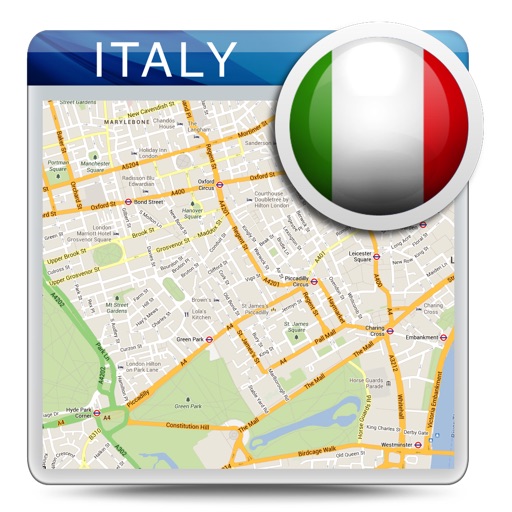 Italy offline road map, guide, hotels (free edition) iOS App