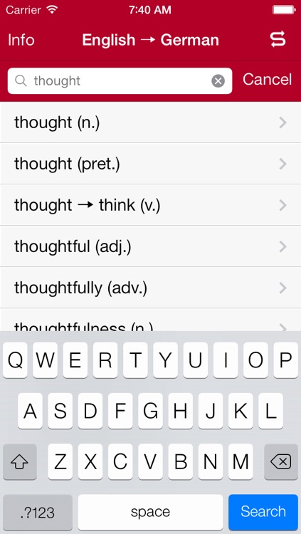 German-English Dictionary from Accio