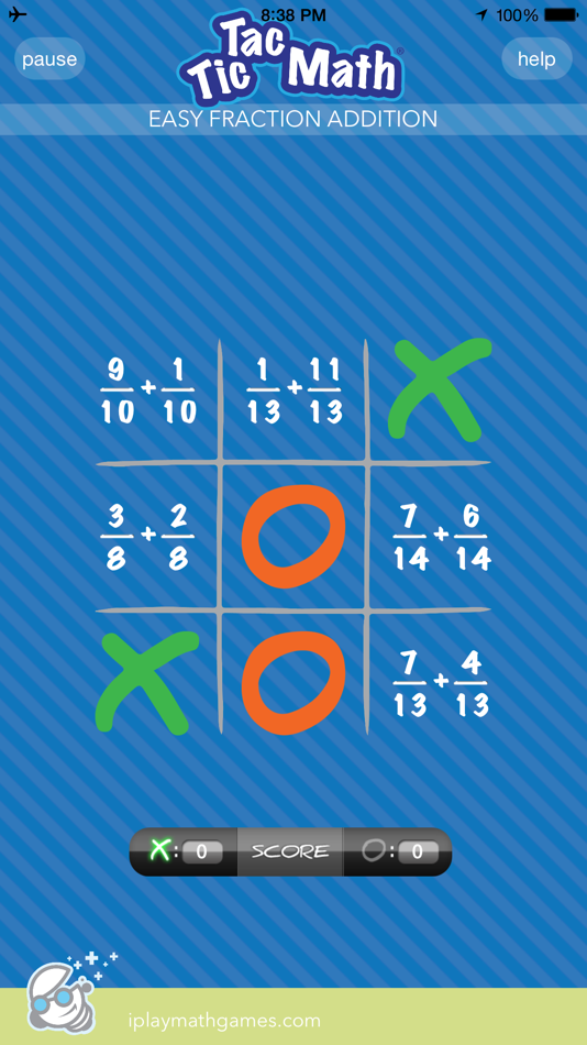 #1. Tic Tac Math Fractions (iOS) 来自: Math Geek Mama Educational Resources Inc.