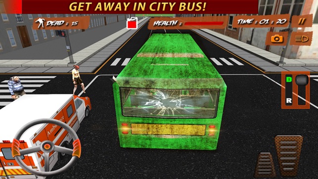 Crazy City Bus Catcher smash Zombie 3D Car Game(圖5)-速報App