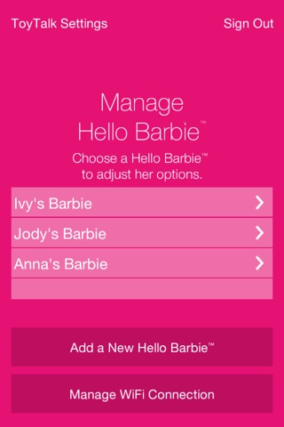 Hello Barbie Companion App screenshot 3