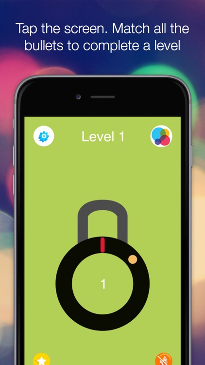 Open the Lock - rotate the mark around the lock and match all the bubbles