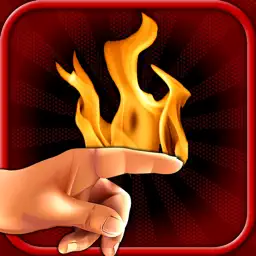 Draw with FIRE! Burn something with your FINGERS!! app icon