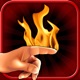 Draw with FIRE! Burn something with your FINGERS!! app icon - Entertainment app for iPhone